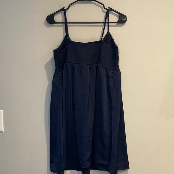 NWT Women's Embellished Mini Babydoll Dress - Wild Fable Navy Blue Size Large - Picture 8 of 9